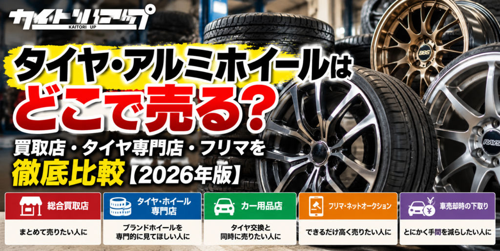タイヤ・アルミホイールはどこで売る？買取店・タイヤ専門店・フリマを徹底比較【２０２６年版】 1024x515