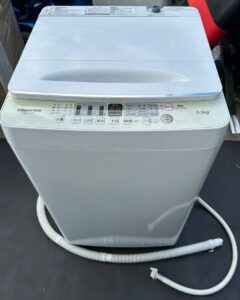 洗濯機を売る前に何をする?水抜き・掃除・取り外し・搬出時の注意点 ハイセンス Hisense 全自動洗濯機 5.5kg HW E5504