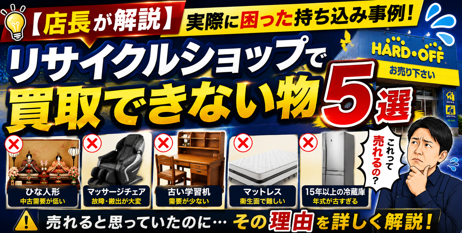 リサイクショップ買取できない