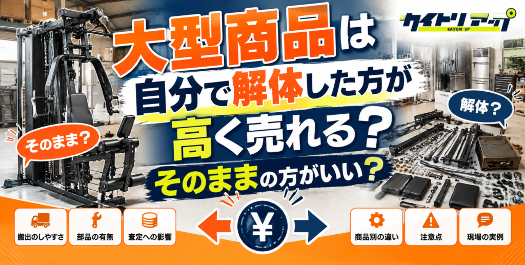 大型商品は自分で解体した方が高く売れる？ そのままの方がいい？ 1024x517