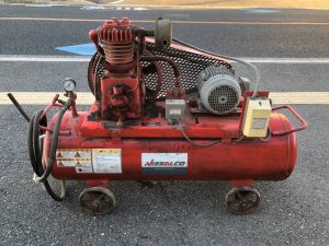 富士　ニッサルコ　エアーコンプレッサー w-33 2.2kw 155L 1.37mpa
