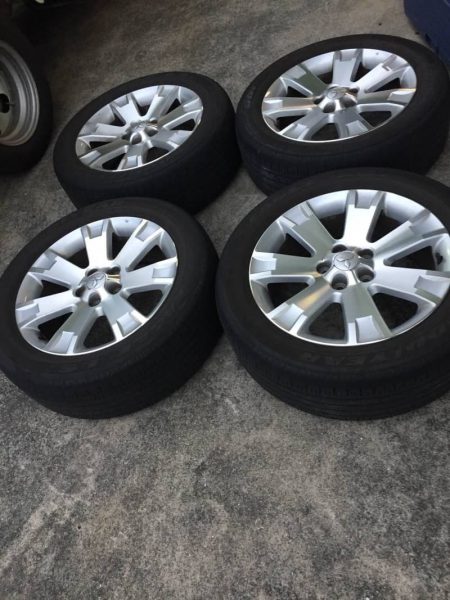 デリカ D5 純正18インチタイヤホイールセット 18X7J+38 pcd114.3