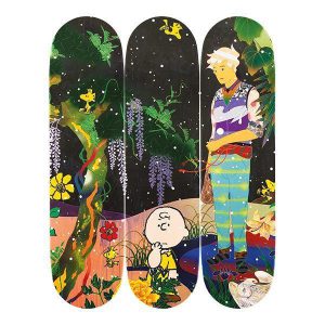 松山智一 スヌーピー コラボ ED100 TOMOKAZU MATSUYAMA Triptych