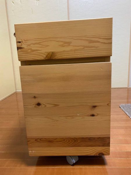 無印良品 木材　サイドデスク　キャビネット