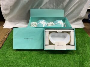 TIFFANY ティファニー　ブルーリボンマグカップ　小皿