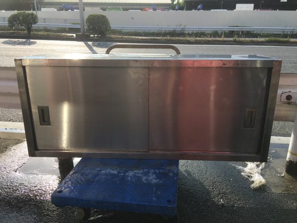 ステンレス引戸キャビネット 吊り下げ 厨房機器 145x35x60