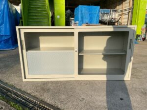  NAIKI キャビネット ガラス引違い戸　 書庫