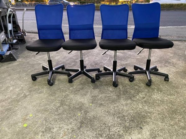 デスクチェア オフィスチェア 回転事務椅子　4脚セット