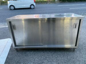 厨房機器 業務用 ステンレス 作業台 キャビネット　引き戸
