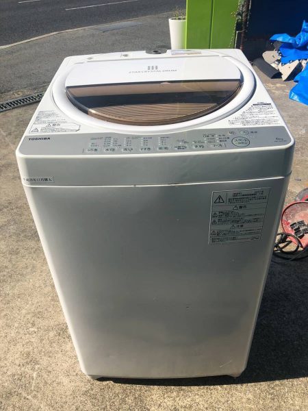 TOSHIBA 東芝 全自動洗濯機 6.0kg AW 6G5 2017年製 450x600