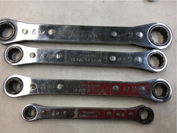 スナップオン メガネ板ラチェット RBM810-1417 4本セット