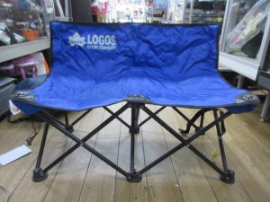 LOGOS ロゴス 折りたたみ 二人掛けチェア 椅子 ブルー 使用感 アウトドア 300x225