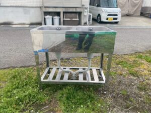 ステンレス 2槽シンク 流し台 厨房